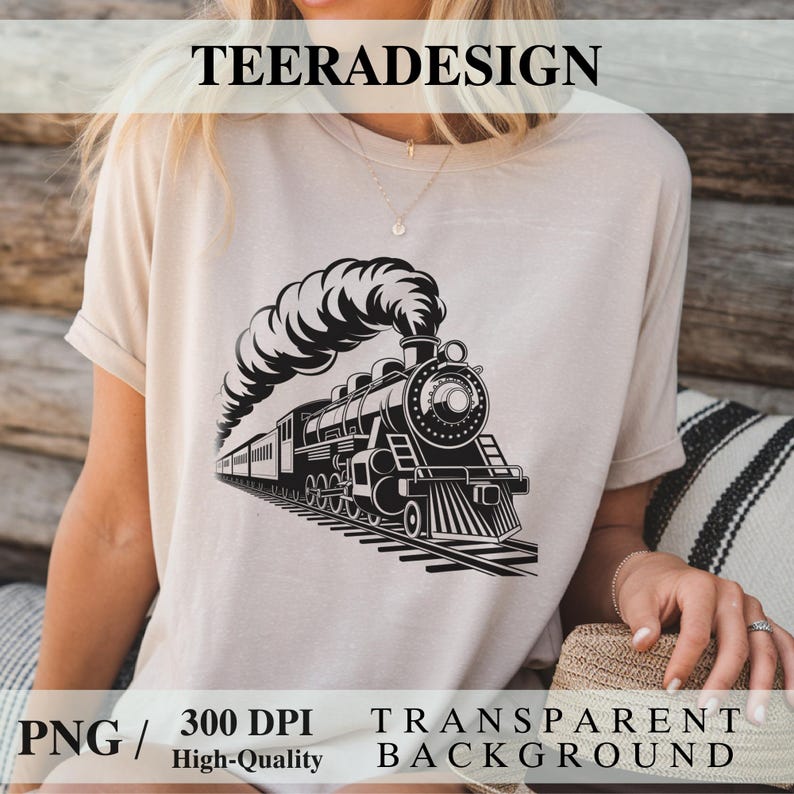 Vintage Train PNG – Locomotive Clipart | Railway Sublimation Design ...