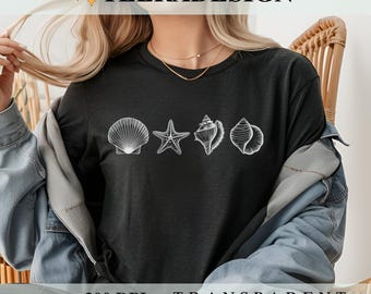 Seashell Shirt PNG, Summer Vibes Beach Lover Sublimation, Seashell T-Shirt PNG Design, Ocean Lover Shirt PNG, Digital Download for Summer