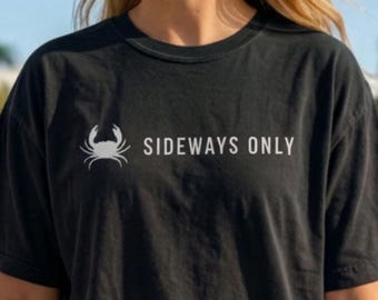 Minimalist Fishing Shirt. Funny Crab Summer Graphic Tee, Sarcastic and Irony t-shirt. Modern Ocean Life Apparel. Gift for her or him.