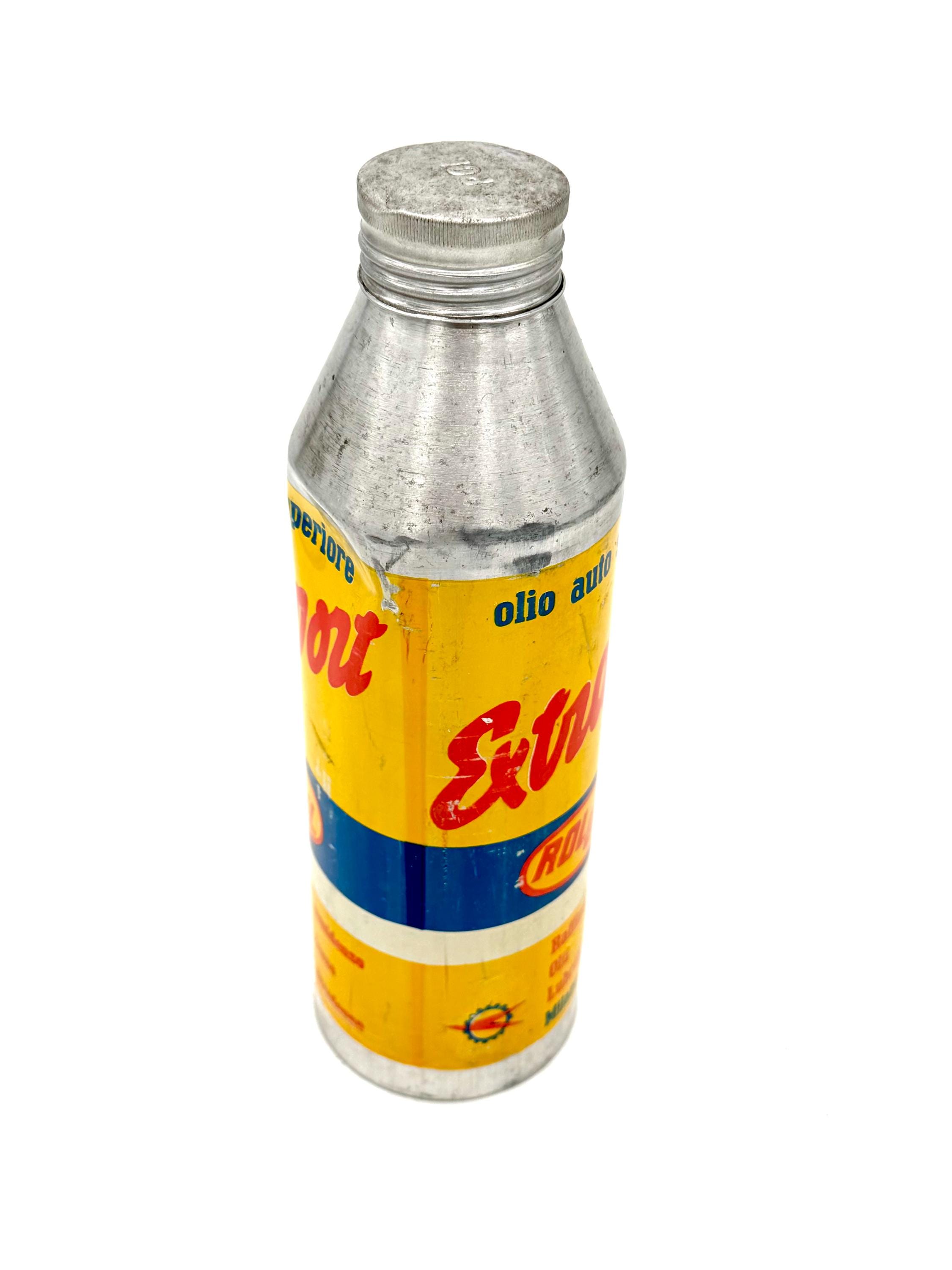 Bidon d'huile vintage en alliage d'aluminium Rol-Oil Extrasport des années 1950, Milan - France
