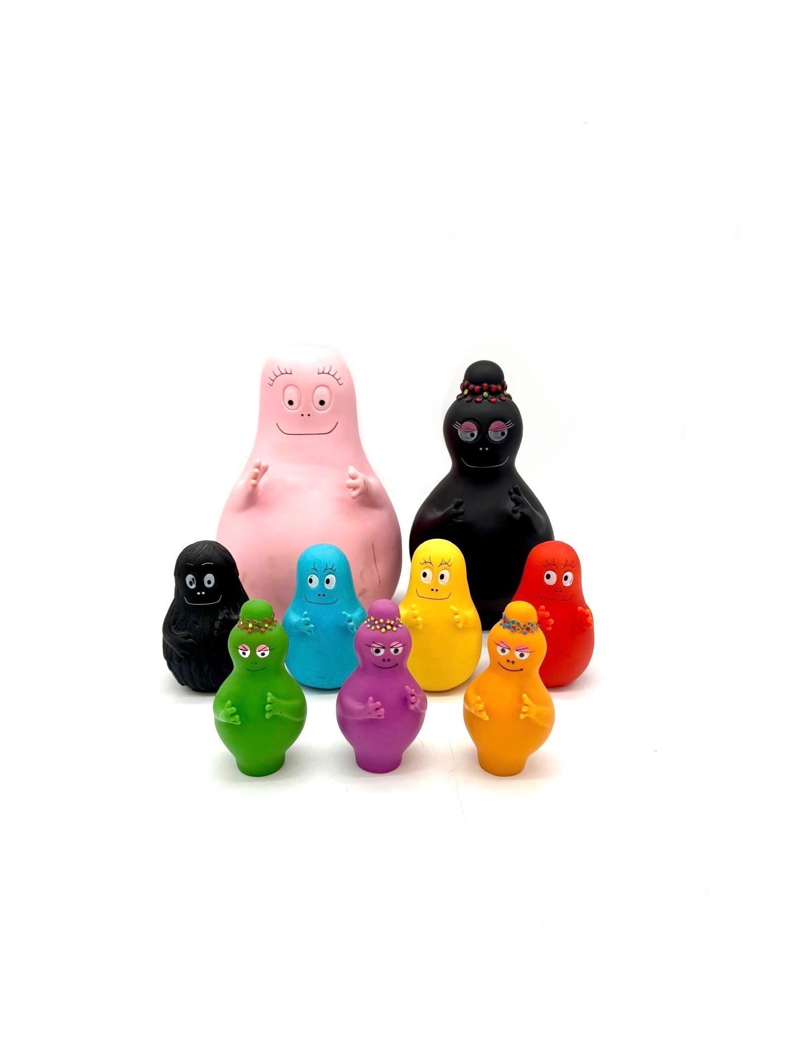 Famille de Barbapapa クッキングスケール Complete Barbapapa Family Set – 1974 Fabianplastica Italy – 9
