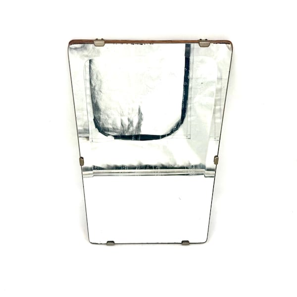 Vintage väggspegel 1940-1960-tal träram 45 x 27 cm retro 50-talsstil