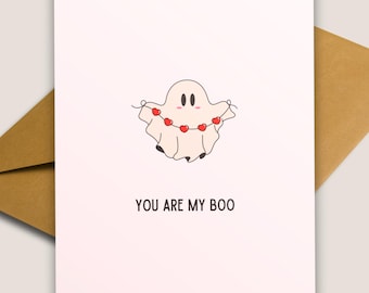 Ghost Love Card You Are My Boo Romantic Anniversary Valentine Spooky Partner Gift