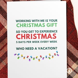 Carte de Noël drôle, carte de vœux joyeux Noël patron, carte de Noël humoristique pour patron, cadeau de Noël drôle pour patron homme dame imprimable