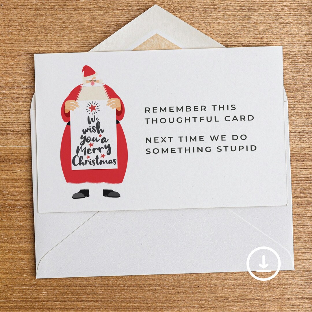 Printable Funny Christmas Card, Merry Christmas Boss Holiday Card ...