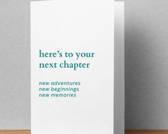 Next Chapter Card: New Adventures, New Beginnings