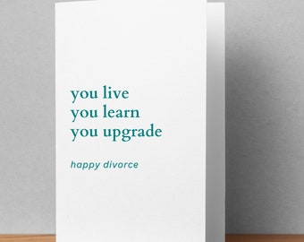 Happy Divorce Card for Friend, Divorce Congratulations