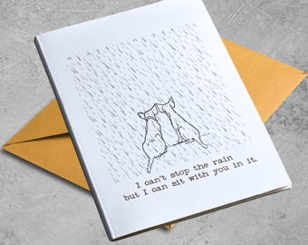 Carte de sympathie : encouragement, perte, divorce, soutien