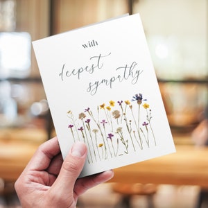 With Deepest Sympathy Card: Floral Bereavement Card