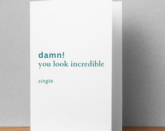 Funny Divorce Card, Sarcastic Breakup Card, Single