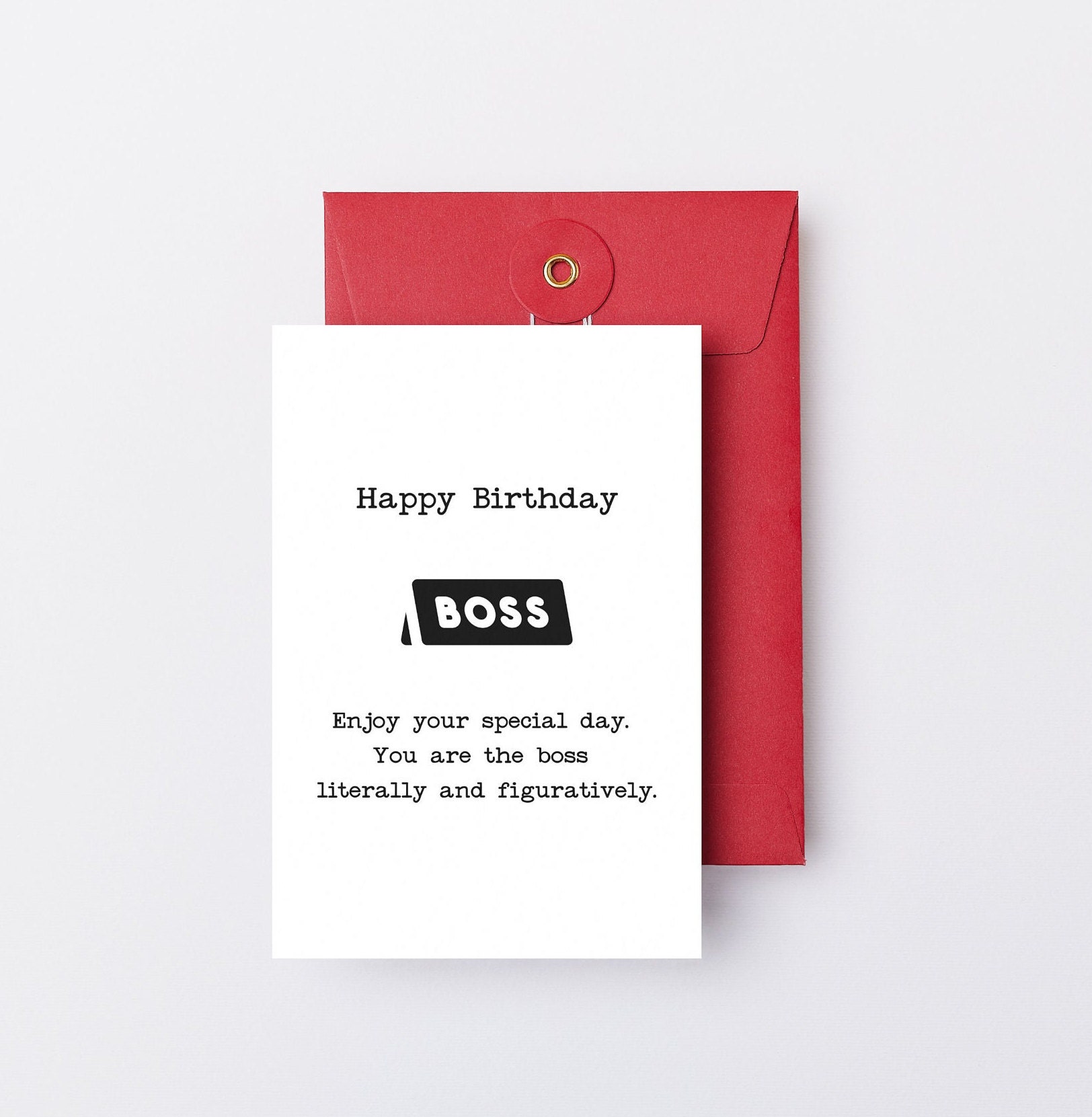 Printable Funny Birthday Card, Boss Birthday Card, Humorous Birthday ...