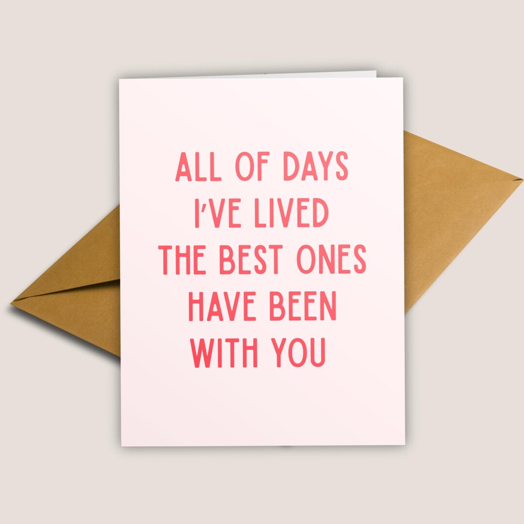 Partner Sentiment Romantic Card Heartfelt Message Partner Anniversary Valentine Gift ...