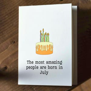 Funny July Birthday Card: Zodiac Astrology Greeting