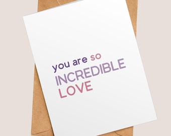 Love Greeting Card, Inspirational Quote