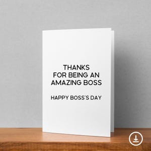 Cadeau amusant des employés pour la fête du patron - carte du jour du patron drôle - carte d'anniversaire drôle pour le patron - imprimable, carte numérique