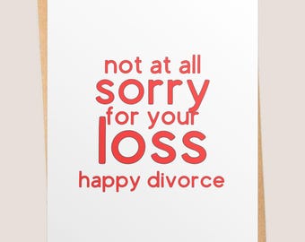 Funny Divorce Card: Sarcastic Congrats, New Adventure
