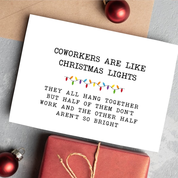 Printable Card Christmas Greeting for Boss, Funny Card for Boss, Instant Download, Gift for Boss, Co-worker