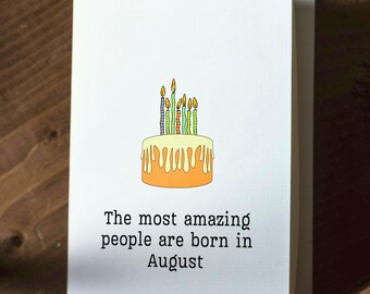 Funny August Birthday Card: Leo Virgo Zodiac Greeting