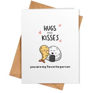 You’re my favorite person card  - Card for boyfriend girlfriend husband wife Cute Valentine&#39;s Day anniversary card couple&#39;s her him
