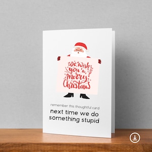 Druckbare lustige Weihnachtskarte, frohe Weihnachten Chef Feiertagskarte, humorvolle Weihnachtskarte für Chef, lustiges Weihnachtsgeschenk für Chef Mann Dame
