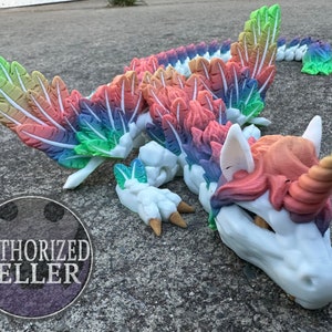 Alicorn Dragon - Fully 3D printed articulating dragon and fidget toy