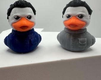 Masked Slasher Duck – 3D Printed Horror Collectible | Halloween Dashboard Decor