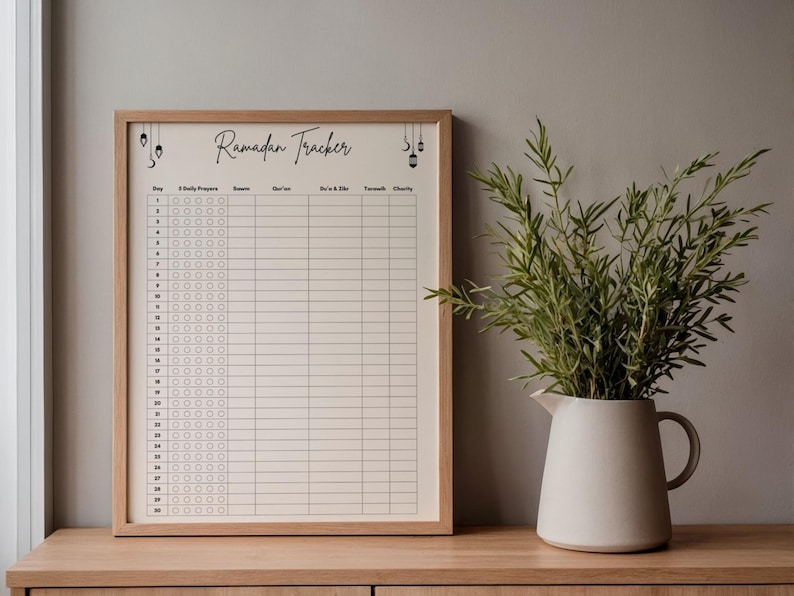 Ramadan Planner 2026 Printable | Minimal Ramadan Tracker PDF | Prayer ...