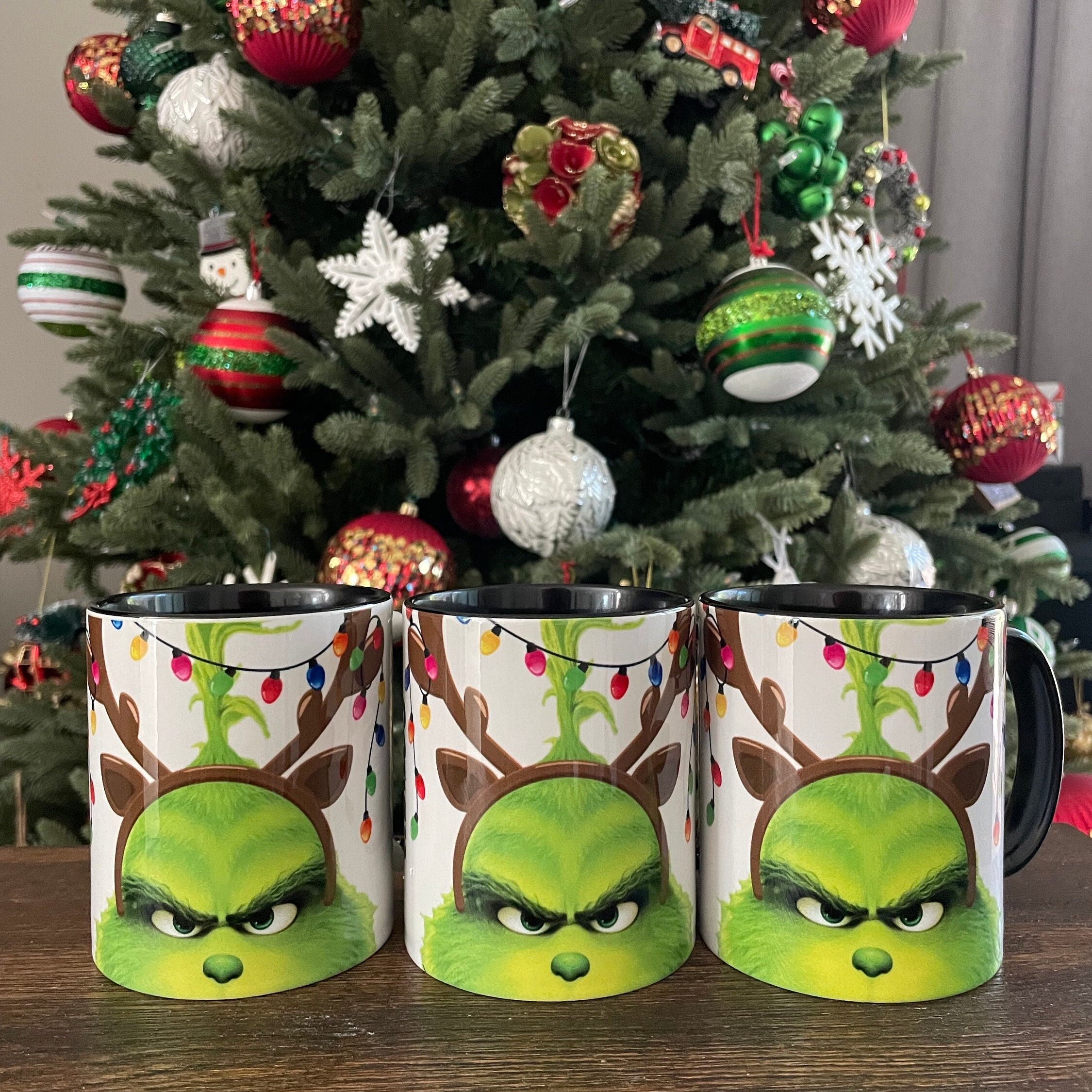  Arsemica Funny Grinch Mug, Novelty Christmas Coffee Mug, 11oz  Grinch Drinking Cup, Christmas Party Cups for Table Decorations, Xmas White  Elephant Gifts for Women Men Coworkers : Home & Kitchen