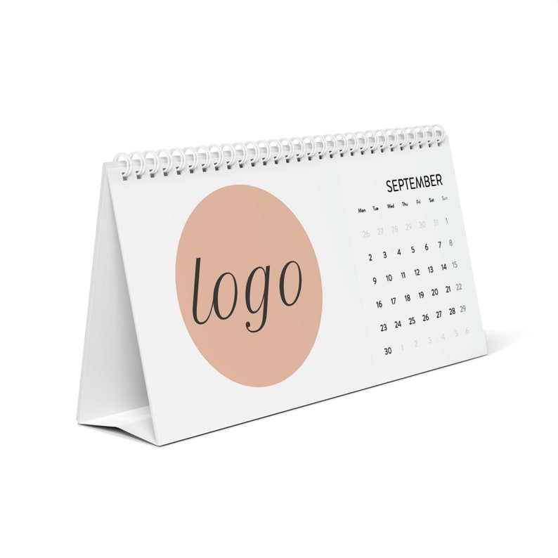 Logo Desk Calendar, Company Desk Calendar, Custom Swag Gift