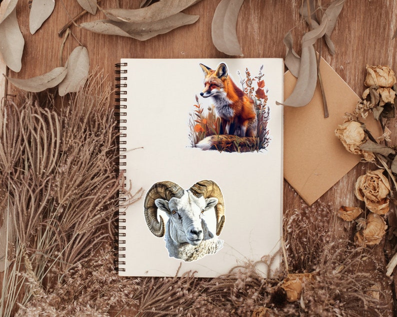 Alaskan Wildlife Stickers, Detailed Animal Illustrations (SVG, PNG ...