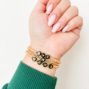 Pulsera Bestie, pulsera de hermana mayor, pulsera de cuentas de letras iniciales, regalo de cumpleaños de amigo, pulsera de tía, pulsera de graduado, joyería Ohana