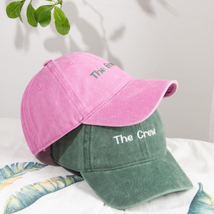 Gorra bordada vintage personalizada, gorra de béisbol con logotipo bordado, gorra con texto bordado, gorra de hermandad, gorra de béisbol unisex, gorras de despedida de soltera