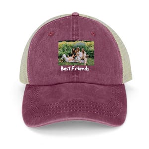 Personalized Photo Print Hat, Custom Photo Baseball Hat, Print Pattern Hat, Print Logo Hat with Logo, Pet Photo Caps, Family Picture Hat