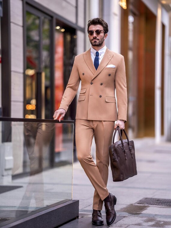 Traje tweed hombre sale