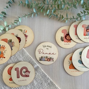 Placas cumplemes artesanal para bebé
