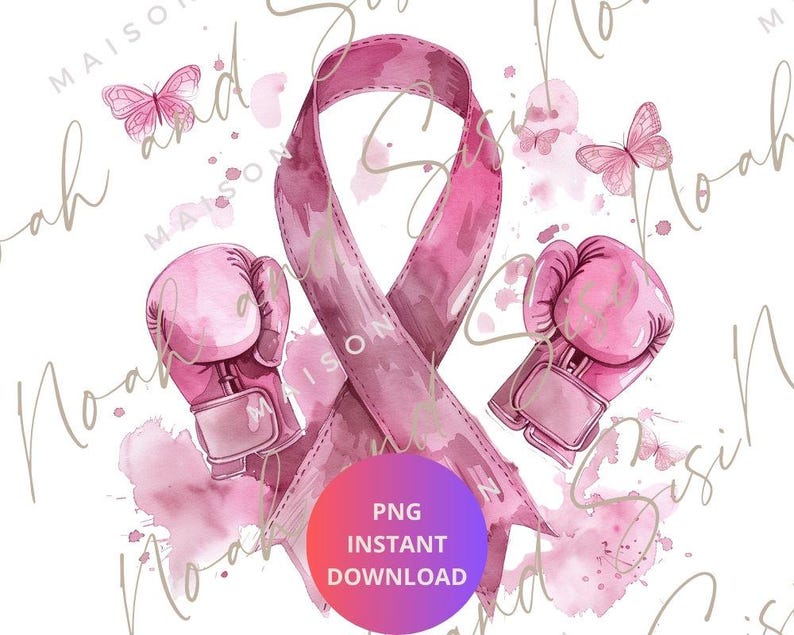 Breast Cancer PNG Pink Boxing Gloves PNG Breast Cancer Awareness PNG in ...