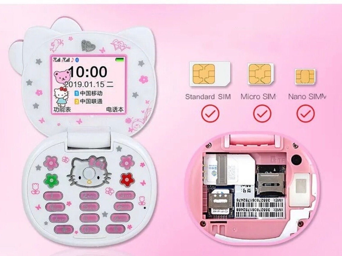 Hello Kitty Flip Phone Etsy New Zealand