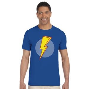 Lightning bolt t-shirt. Comic style lightning bolt Classic Unisex Crewneck T-shirt | Gildan 64000
