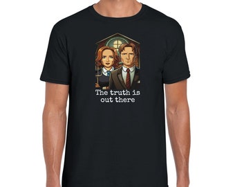 Camiseta de Expediente X: Mulder y Scully, la verdad está ahí fuera.