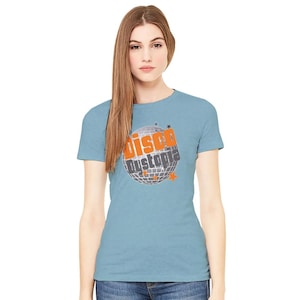 Disco Tshirt. Disco Ball, fun times, dystopia. Premium Womens Crewneck T-shirt | Bella + Canvas 6004