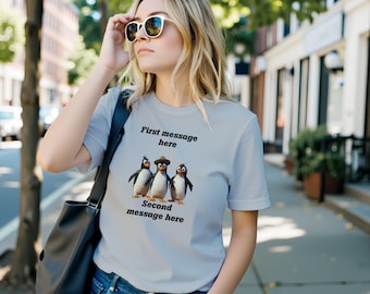 Maglietta personalizzata con pinguini: un regalo personalizzato con simpatici pinguini