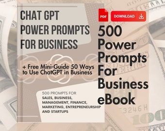 Libro electrónico ChatGPT Prompts: 500 Prompts de IA para negocios y marketing (Descarga digital)