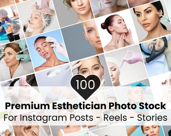 Fotos de archivo de esteticistas en Instagram: Botox, rellenos y cuidado de la piel (descarga digital)
