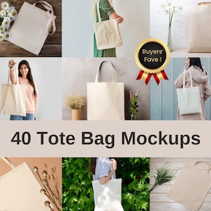 40 Tote Bag Mockups Bundle, AOP Tote Bag Mockups, Canvas Bag Mockups, Natural Shopping Bag Mockups, Print On Demand Mockup, Canva Mockup