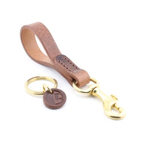 C&R HERA Handmade Leather Key Holder / Leather Bag Charm / Leather Belt Loop Keychain
