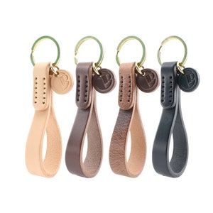 C&R FIRST HERA Handmade Leather Loop Keychain / Leather Key Holder / Leather Belt Loop Keychain