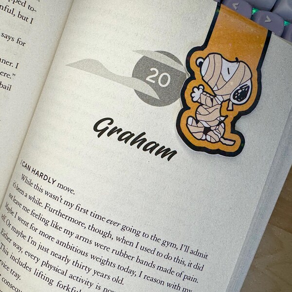 Cute Mummy  Magnetic Bookmark, Kawaii  Bookmark, Fall Bookmarks, Halloween Bookmarks, Bookish Gifts