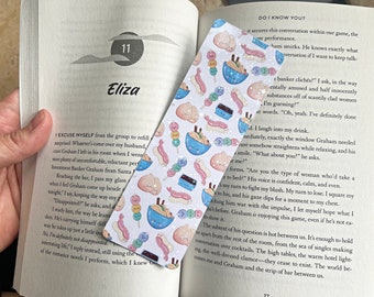 Kawaii food bookmark, Sushi bookmark, cute book mark, gift for book lovers, aesthetic, food bookmark
