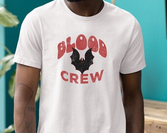 Bat Shirt Halloween Cute Bat Tshirt Blood Crew Vampire Bat Halloween Shirt Gift Spooky Vampire T-shirt Cute Retro Halloween Party Tee