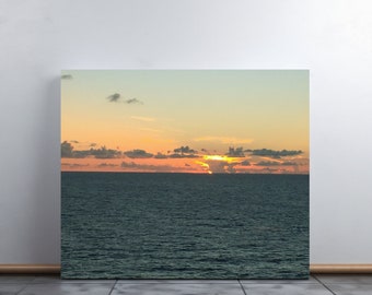 Sunsets At Sea Canvas Wall Art Home Decor Photo Original Photography Print Open Water Ocean Lover Gift